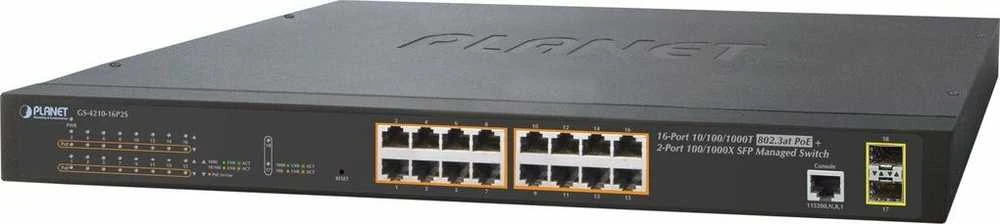 Šakotuvas Switch Planet GS-4210-16P2S
