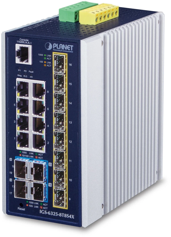 Šakotuvas Switch Planet IP30 Industrial L3 8-Port IGS-6325-8T8S4X