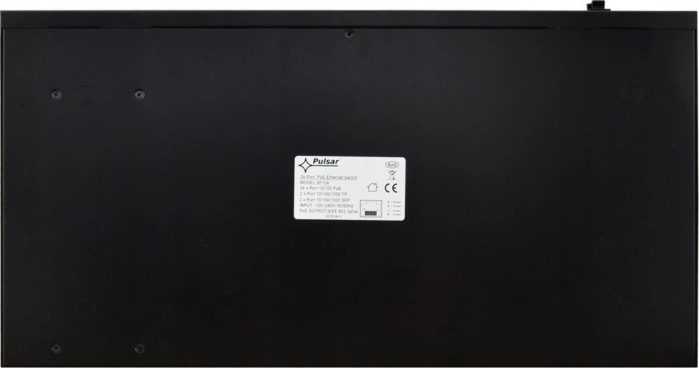 Šakotuvas SWITCH POE PULSAR SF124 24+2 UPLINK/SFP POE+ GIGABIT