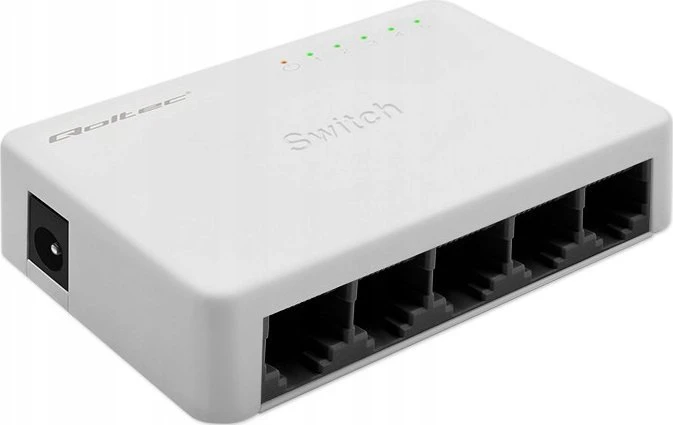 Šakotuvas Qoltec 52245 Tinklo jungiklis 5 x RJ45 prievadai | 100 Mbps | LAN