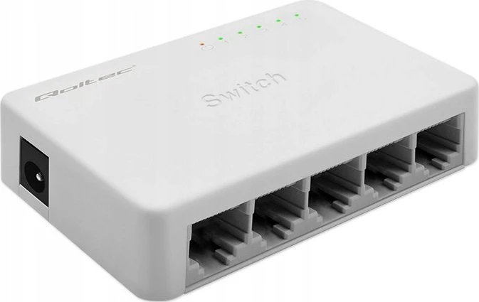 Šakotuvas Qoltec 52247 Tinklo jungiklis 5 x RJ45 prievadas | 1000Mbps | LAN