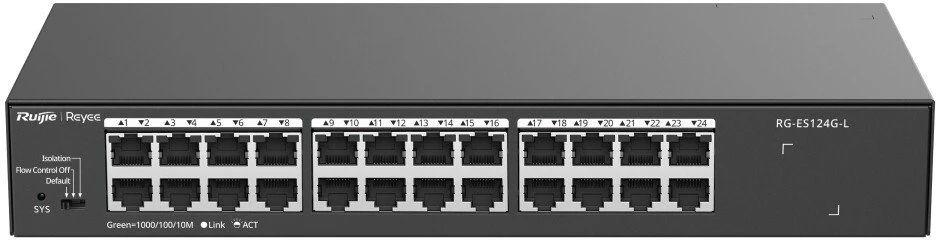 Šakotuvas Ruijie Networks Reyee RG-ES124G-L 24 prievadų komutatorius