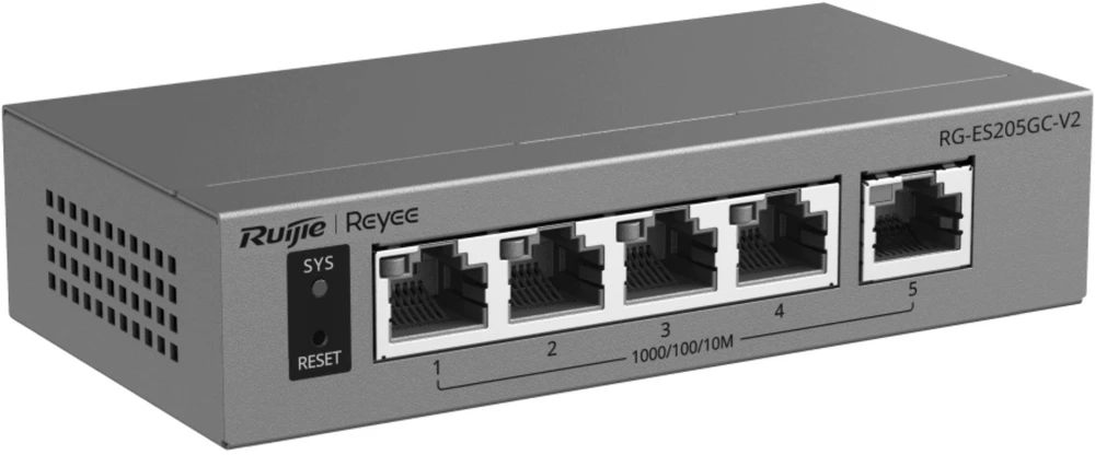 Šakotuvas Ruijie Switch Reyee 5 prievadų (RG-ES205GC-V2)