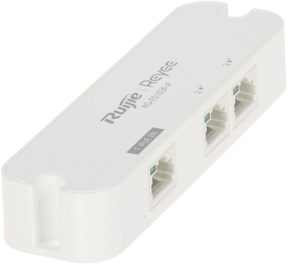 Šakotuvas Ruijie Switch Reyee POE / prailgintuvas 2 prievadų + 1X Uplink (RG-ES103F-P)