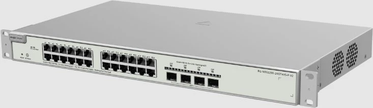 Šakotuvas Switch RUIJIE Tinklo komutatorius Networks Valdomas L2+ Gigabit Ethernet (10/100/1000) PoE palaikymas pilka (RG-NBS3200-24GT4XS-P-V2)