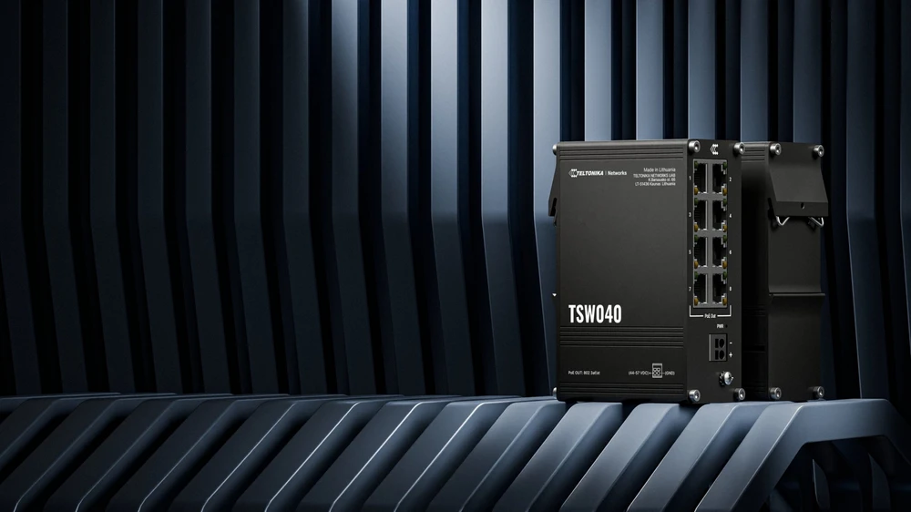 Šakotuvas Teltonika | Pramoninis komutatorius | TSW040 | Nevaldomas | Montuojamas ant DIN bėgelio | 10/100 Mbps (RJ-45) jungtys, kiekis: 8 | PoE+ jungtys, kiekis: 8 | Maitinimo šaltinio tipas: 2 kontaktų pramoninis nuolatinės srovės maitinimo lizdas
