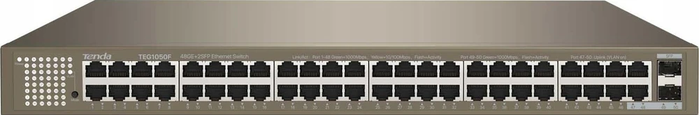 Šakotuvas Tinklo Komutatorius - Tenda TEG1050F Ne-valdomas Gigabit Ethernet Pilkas
