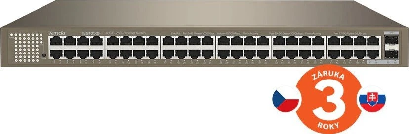 Šakotuvas Tinklo Komutatorius - Tenda TEG1050F Ne-valdomas Gigabit Ethernet Pilkas