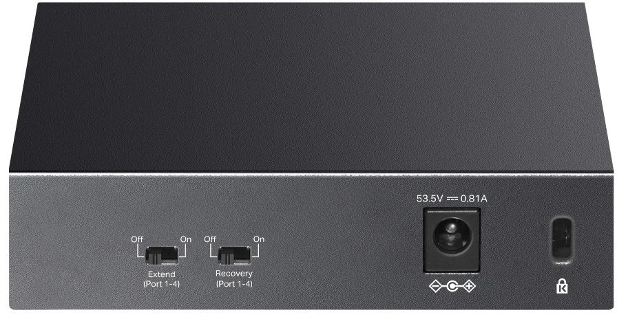 Šakotuvas TP-LINK | 5 prievadų 10/100 Mbps jungiklis su 4 prievadų PoE | LS105LP | Nevaldomas | Darbalaukis