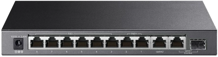 Šakotuvas TP-LINK | 10 prievadų Gigabit Desktop Switch su 6 prievadų PoE+ ir 2 prievadų PoE++ | TL-SG1210PP | Nevaldomas | Darbalaukis