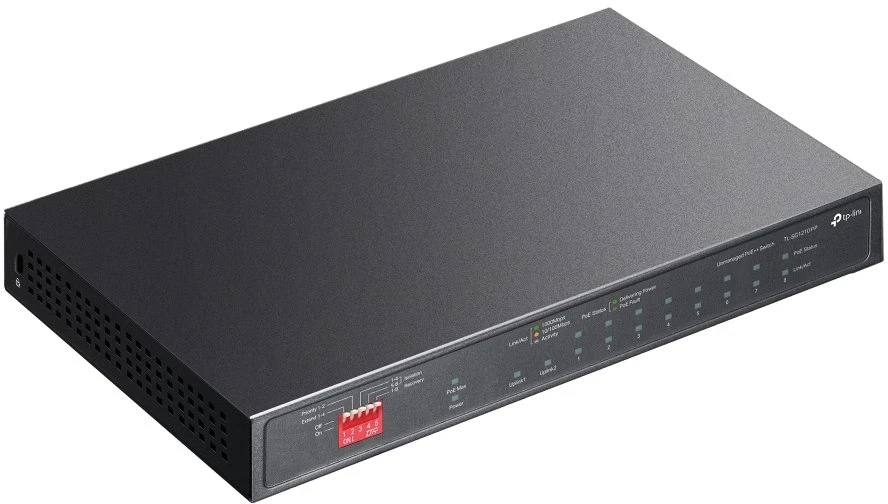 Šakotuvas TP-LINK | 10 prievadų Gigabit Desktop Switch su 6 prievadų PoE+ ir 2 prievadų PoE++ | TL-SG1210PP | Nevaldomas | Darbalaukis