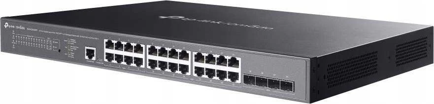 Šakotuvas TP-LINK | Komutatorius | SG3428XMPP Omada | Valdomas L2 | Montuojamas į lentyną | Gigabito Ethernet (varinis) jungčių kiekis: 24 | SFP+ jungčių kiekis: 4 | PoE+ jungčių kiekis: 16 ir 8x PoE++