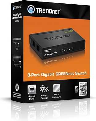 Šakotuvas TRENDNET 8 prievadų Gigabit GREENnet jungiklis su metaliniu dėklu