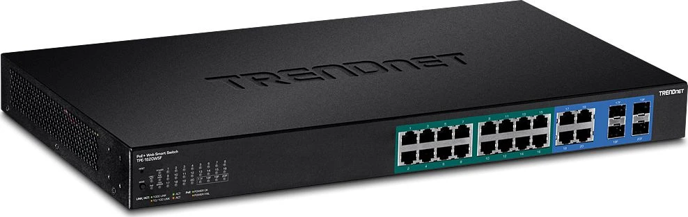 Šakotuvas Trendnet TPE-1620WSF, valdomas, L2/L3, Gigabit Ethernet (10/100/1000), maitinimas per Ethernet (PoE), montuojamas į stelažą, 1U