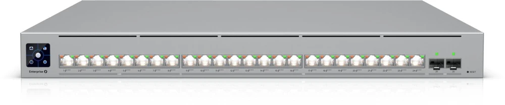 Šakotuvas Ubiquiti UniFi ECS-24-POE tinklo komutatorius Valdomas L2/L3 10G Ethernet (100/1000/10000) Maitinimas per Eternetą (PoE) 1U Pilka