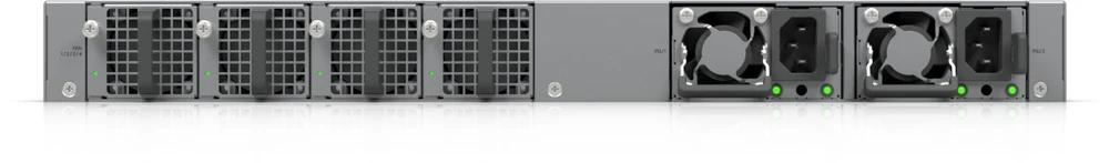 Šakotuvas „Ubiquiti ECS-48-PoE“ (2150 W) | Komutatorius | „Etherlighting™“, 16x 2,5 GbE RJ45, 32x 10 GbE RJ45, 4x SFP28, 2x QSFP28, L3, PoE+++