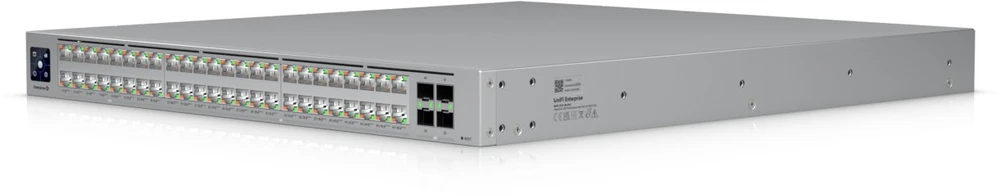 Šakotuvas „Ubiquiti ECS-48-PoE“ (2150 W) | Komutatorius | „Etherlighting™“, 16x 2,5 GbE RJ45, 32x 10 GbE RJ45, 4x SFP28, 2x QSFP28, L3, PoE+++