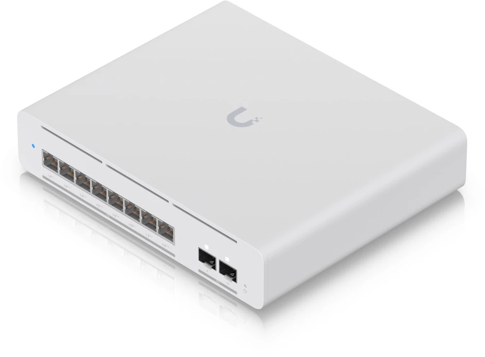 Šakotuvas UBIQUITI USW-Pro-XG-8-PoE komutatorius Etherlighting 8x RJ45 10GbE PoE 2x SFP+ 155W 3 slanksčiai