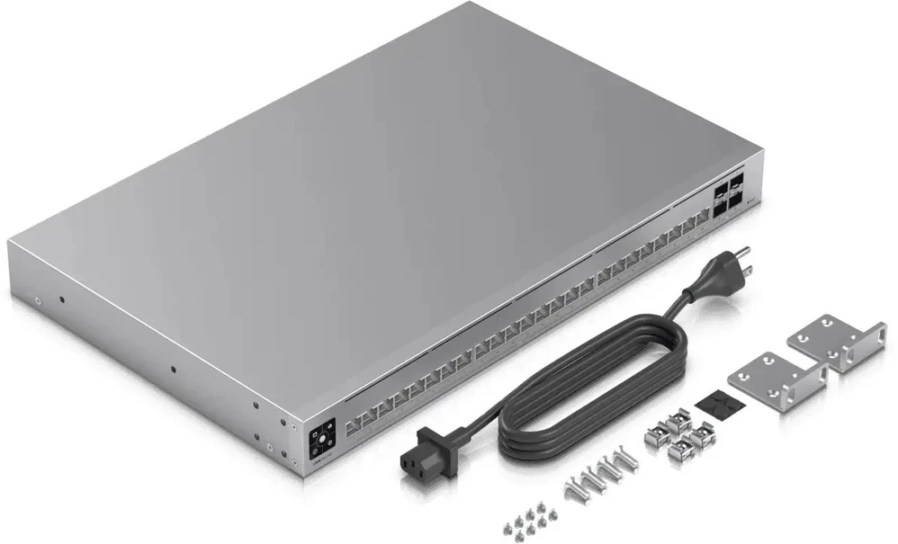Šakotuvas Ubiquiti UniFi Pro HD 24" valdomas L2/L3 2.5G Ethernet (100/1000/2500) 1U Pilkas