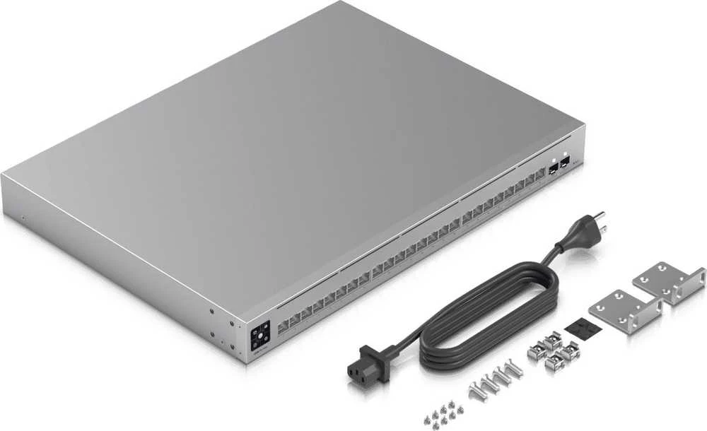 Šakotuvas Ubiquiti | „Etherlighting“ komutatorius su 2,5 GbE | USW-Pro-Max-24 | Valdomas 3 lygio | Montuojamas į stelažą | Gigabito eternetas (varinis) jungčių kiekis: 24