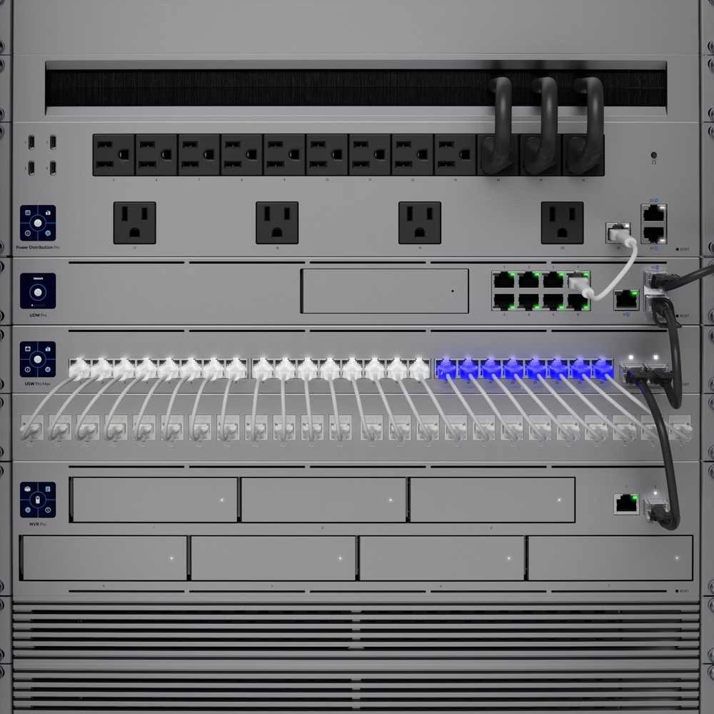 Šakotuvas Ubiquiti | „Etherlighting“ komutatorius su 2,5 GbE | USW-Pro-Max-24 | Valdomas 3 lygio | Montuojamas į stelažą | Gigabito eternetas (varinis) jungčių kiekis: 24