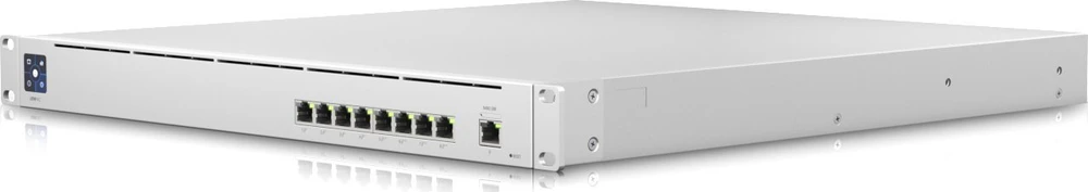 Šakotuvas „Ubiquiti USW-Mission-Critical“ komutatorius su integruota 368 Wh ličio jonų baterija, galinčia tiekti nepertraukiamą maitinimą 8 įrenginiams.
