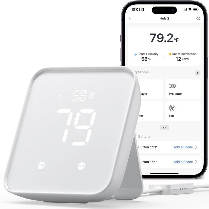 Carruzzo SwitchBot HUB 2 išmanusis namų siųstuvas Bevielis Montuojama ant sienos IR belaidis