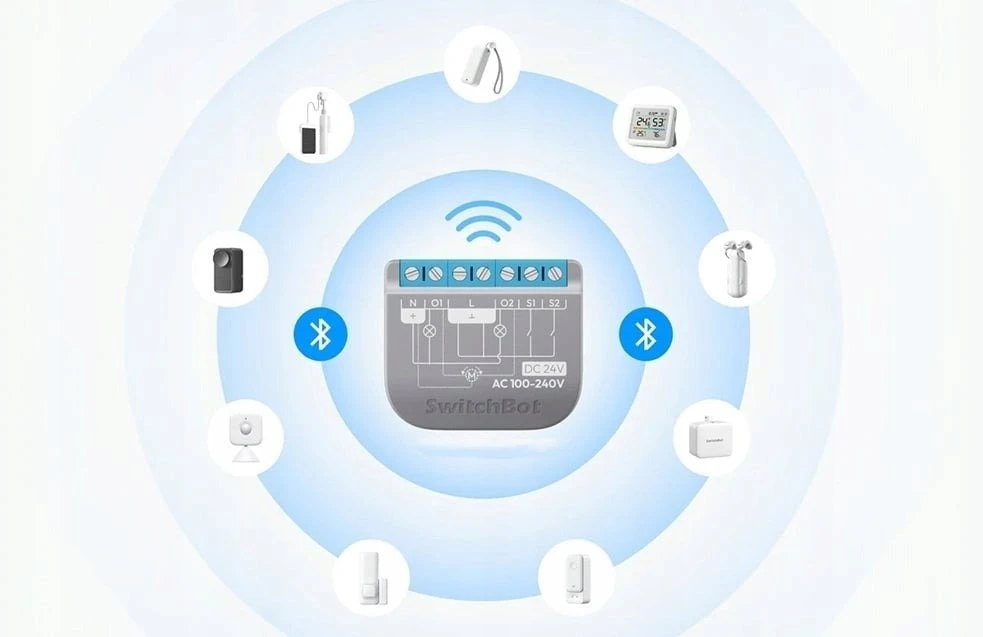 „SwitchBot“ relinis jungiklis, 2PM išmanusis dviejų kanalų jungiklis