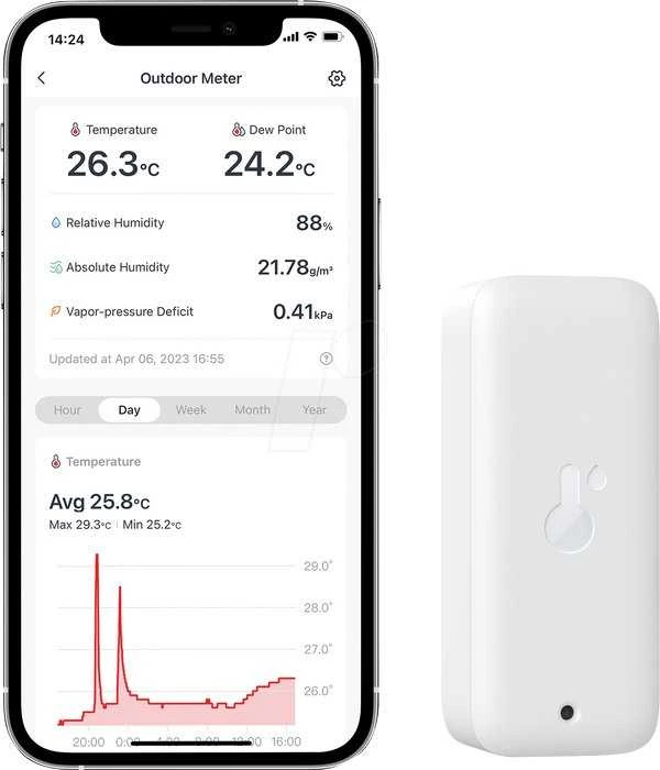 „Carruzzo SwitchBot Smart Bundle“ 3 vnt. termo-higrometras ir „Hub Mini“