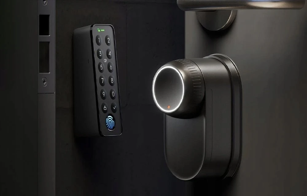 SwitchBot Ultra 3-viename išmanioji spyna su Hub Mini Matter valdymo pultu ir klaviatūra klaviatūra