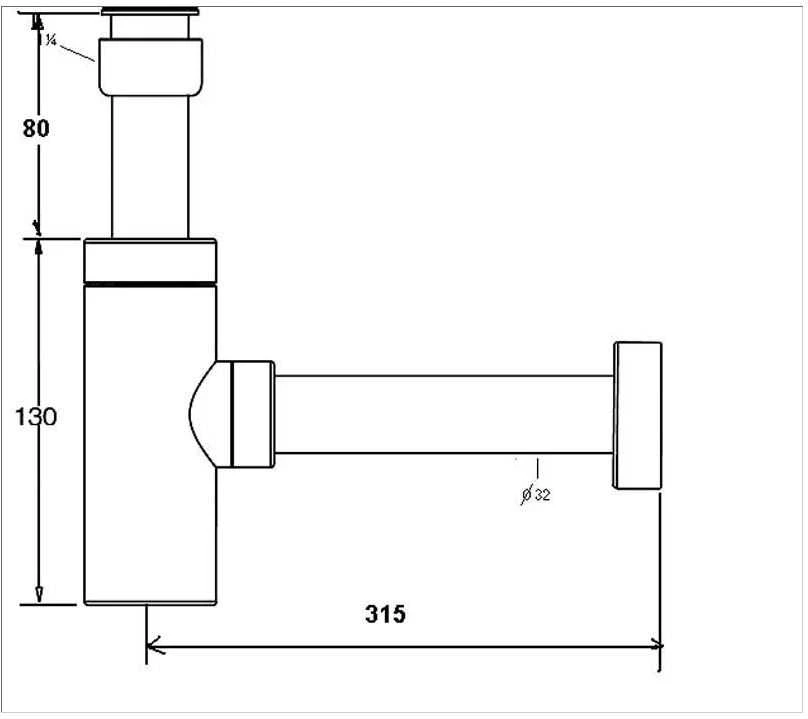 „McAlpine“ sifonas (CA32MINI-CB)
