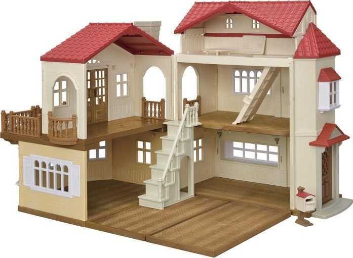 Sylvanian Families Raudonojo stogo kaimo namas Miniatiūrinis triušių namelis