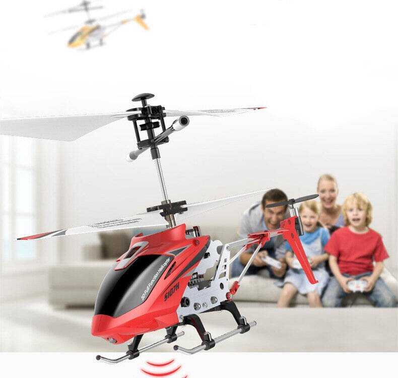 Helikopter Nuotoliniu būdu valdomas sraigtasparnis Syma S107G su giroskopu, raudonas