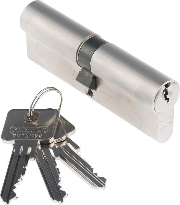 Spynos cilindras Abus E60, 90 mm, nikeliuota