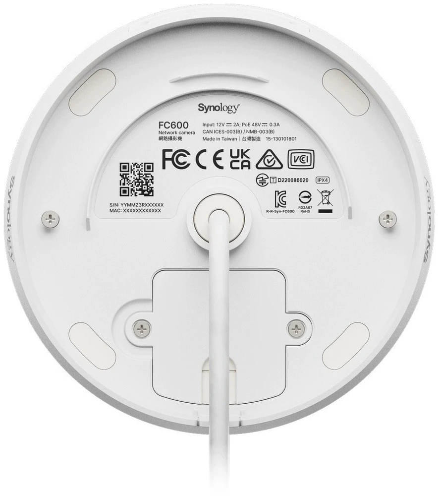 „Synology IP kamera | 6 Mpix FishEye tipo IP kamera, reikalinga licencija (FC600)“
