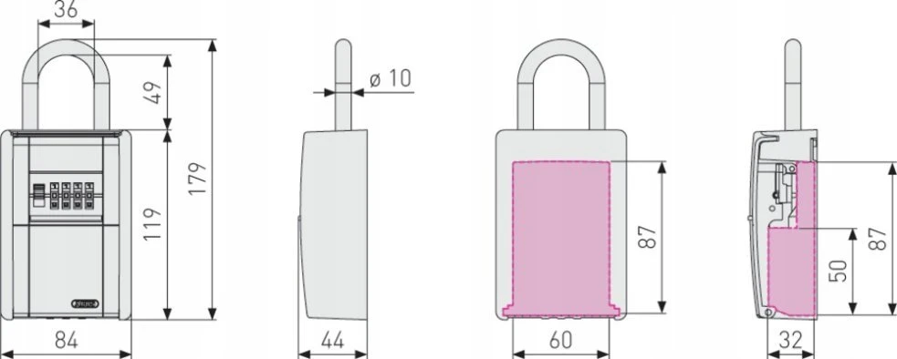 Abus Pakabinamoji kodinė raktų dėžutė 46330