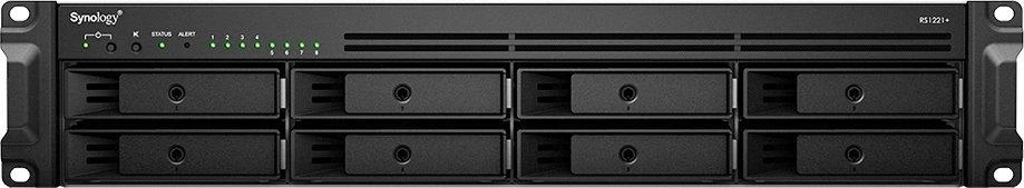 Serveris Synology Sinologija | Rack NAS | RS1221+ | Iki 8 HDD/SSD Hot-Swap | AMD Ryzen | „Ryzen V1500B Quad Core“ | Procesoriaus dažnis 2,2 GHz | 4 GB | DDR4