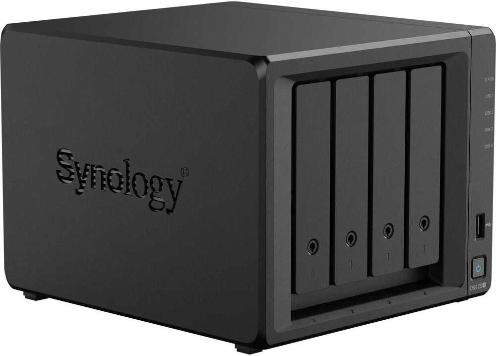 „Synology DiskStation DS425+“ NAS/saugojimo serveris „Intel® Celeron® J4125“ 2 GB DDR4 0 TB Juodas - tik „Synology“ HDD