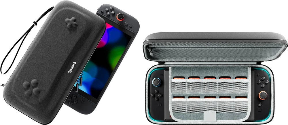 G11 kietasis apsauginis dėklas Nintendo Switch 2 su vieta 10 žaidimų Juodas (SB11136)