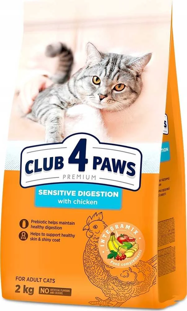Club 4 Paws Sensitive Digestion sausas maistas katėms jautriam virškinimui, 2kg
