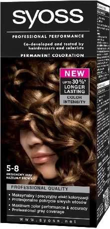 Syoss plaukų dažai Nut Brown 5-8 pakuotė
