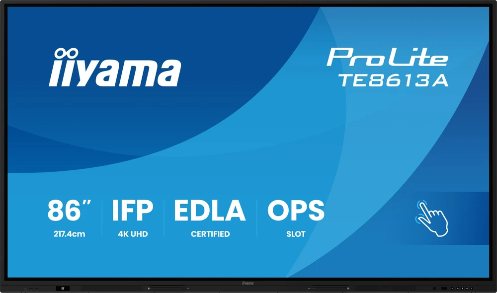 Monitorius Iiyama TE8613A-B2AG 86IN UHD IR 40P - TOUCH AG WITH INTERACTIVE ANDROI