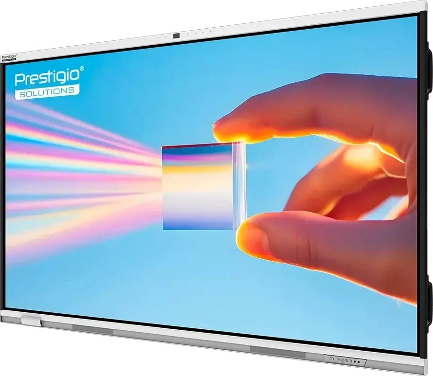 „PRESTIGIO SOLUTIONS“ daugiafunkcis monitorius su 75 colių prizme, „Android 14“, „Google EDLA“, dirbtinio intelekto kamera, 8/128 GB, 50 TB