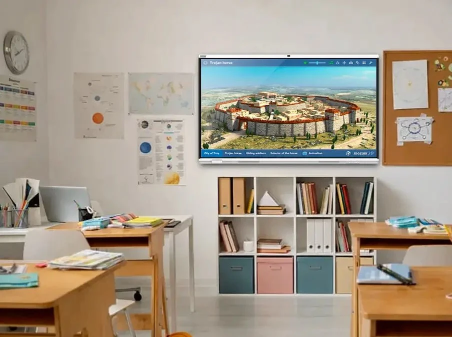 „PRESTIGIO SOLUTIONS“ daugiafunkcis monitorius su 75 colių prizme, „Android 14“, „Google EDLA“, dirbtinio intelekto kamera, 8/128 GB, 50 TB