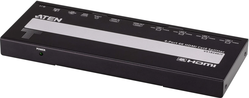 Aten AV signalo perdavimo sistema ATEN VS1824KIT 4 prievadų 4K HDMI Cat6 skirstytuvas su 4 imtuvais