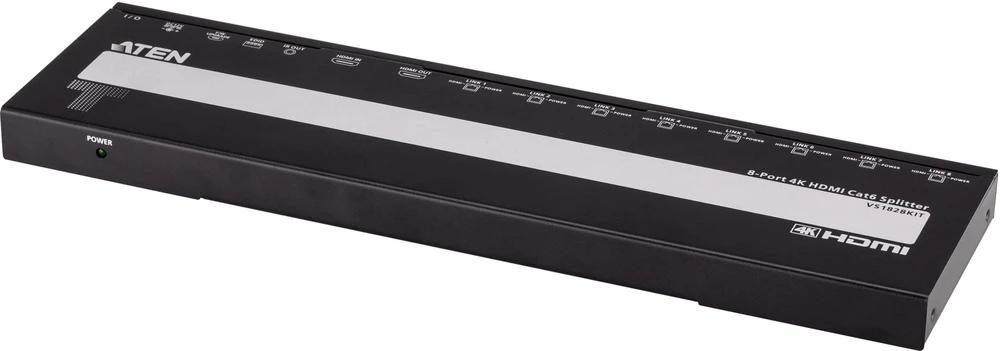 Šakotuvas System przekazu sygnału AV Aten ATEN VS1828KIT 8-portowy rozgałęźnik 4K HDMI Cat6 su 8 odbiornikami