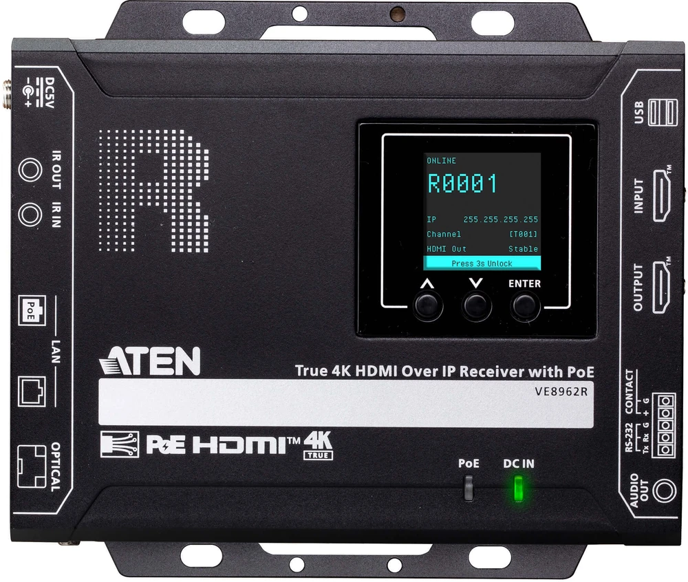 System przekazu sygnału AV Aten True 4K HDMI over IP Receiver (VE8962R-AT)