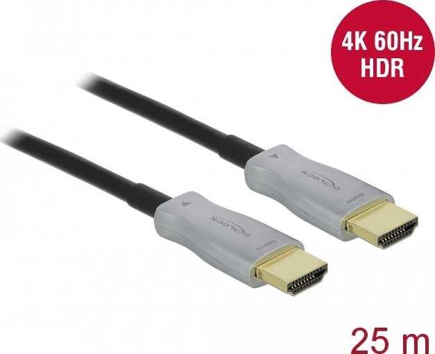 Delock aktyvus optinis HDMI kabelis 4K 60Hz 25m AV signalo perdavimo sistema