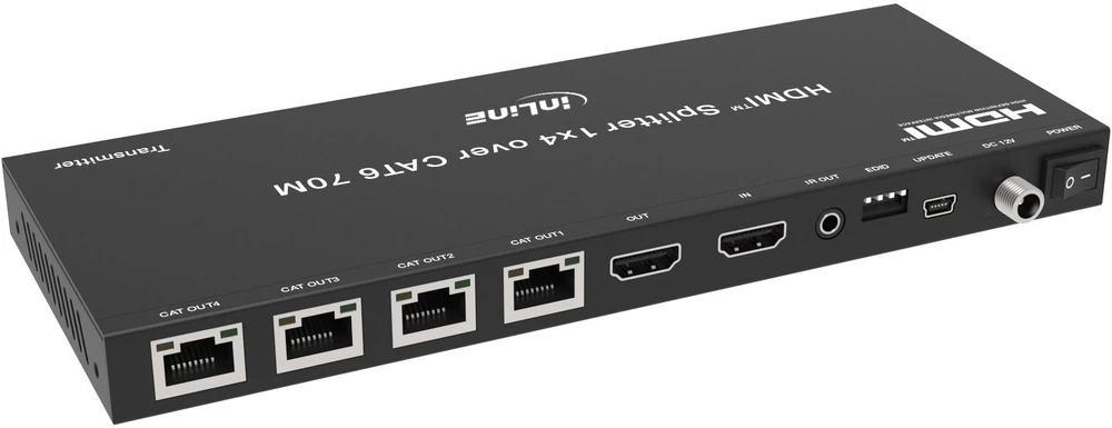Eaton InLine® vaizdo signalo skirstytuvas / prailgintuvas, 1x4, Cat.6, HDMI 4K/30Hz, rinkinys