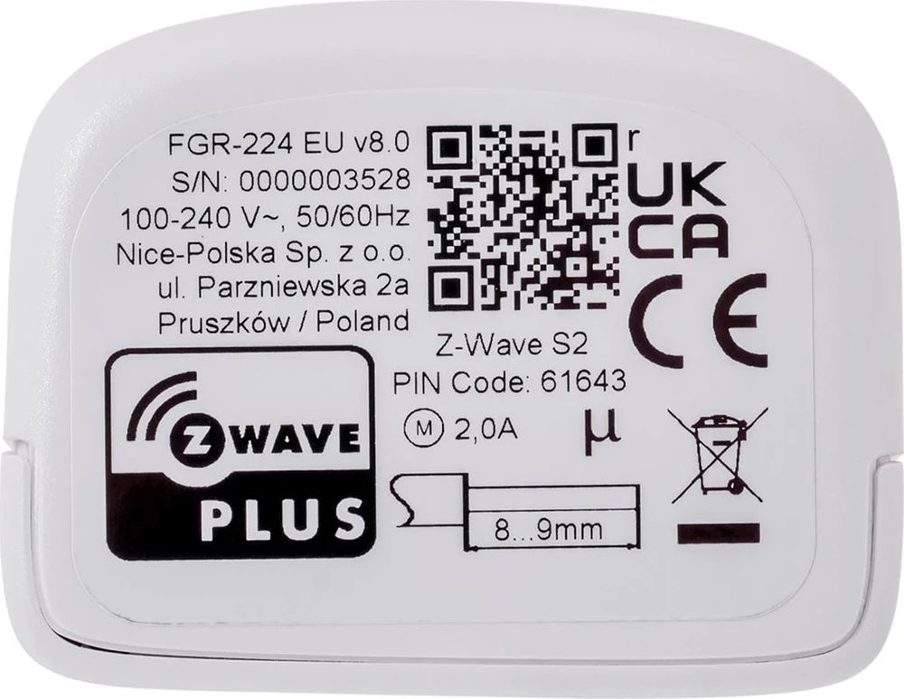 Fibaro | Roller Shutter 4, Z-Wave Plus EU | FGR-224 ZW8 868,4 MHz
